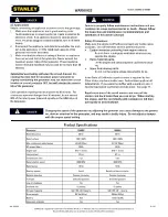 Preview for 5 page of Stanley G5000S Owner'S Manual