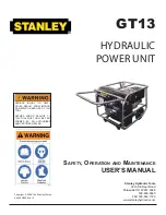 Stanley GT09 Safety, Operation And Maintenance User'S Manual предпросмотр