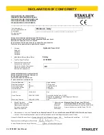 Preview for 2 page of Stanley GTR20B01 User Manual