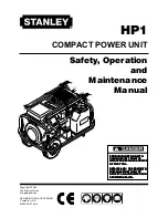 Stanley HP1 Safety, Operation And Maintenance Manual preview