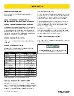 Preview for 10 page of Stanley HP210 Series User Manual