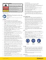 Preview for 2 page of Stanley HV18 Safety, Operation & Maintenance