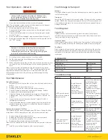 Preview for 11 page of Stanley HV18 Safety, Operation & Maintenance