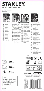 Preview for 104 page of Stanley IntelliLaser Pro User Manual