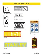 Предварительный просмотр 8 страницы Stanley MB156 User Manual