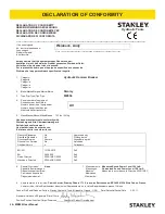 Preview for 2 page of Stanley MB556 User Manual