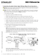 Предварительный просмотр 8 страницы Stanley MC521 Pro Installation And Operation Manual