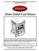 Preview for 1 page of Stanley Oisin Installation And Operating Instructions Manual