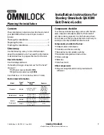 Stanley Omnilock QAXOM Installation Instructions Manual preview