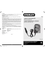 Stanley PCI140 Instruction Manual preview