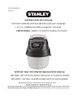 Stanley PORTABLE WET/DRY VACUUM Owner'S Manual предпросмотр