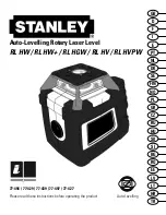 Preview for 1 page of Stanley RL HGW Instruction Manual