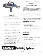 Stanley SC50T Safety Instructions preview