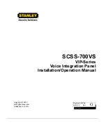 Stanley SCSS-700VS Installation & Operation Manual предпросмотр