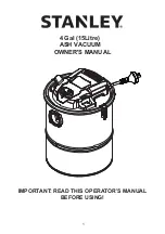 Stanley SL19184 Owner'S Manual preview