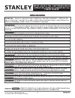 Предварительный просмотр 2 страницы Stanley ST-12F-DDF-E User'S Manual And Operating Instructions