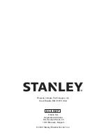 Предварительный просмотр 8 страницы Stanley ST-12F-E User'S Manual And Operating Instructions