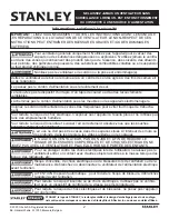 Предварительный просмотр 18 страницы Stanley ST-12F-E User'S Manual And Operating Instructions