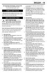 Предварительный просмотр 19 страницы Stanley STGS1011 Instruction Manual