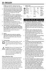 Предварительный просмотр 20 страницы Stanley STGS1011 Instruction Manual