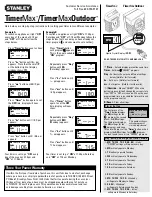 Preview for 2 page of Stanley TimerMax Operating Instructions