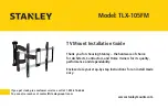 Preview for 1 page of Stanley TLX-105FM Installation Manual