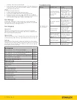 Preview for 8 page of Stanley TT46 User Manual