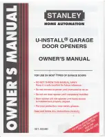 Stanley U-INSTALL Owner'S Manual preview