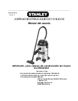 Preview for 29 page of Stanley WET / DRY VACUUM Owner'S Manual