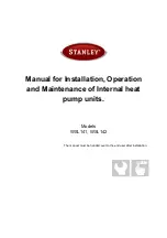 Preview for 1 page of Stanley WSL141 Manual For Installation, Operation And Maintenance