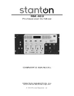 Предварительный просмотр 1 страницы Stanton RM-402 Owner'S Manual