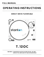 Stanton T.120C Operating Instructions Manual preview