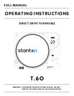 Preview for 1 page of Stanton T.60 Operating Instructions Manual