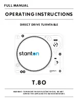 Stanton T.80 Operating Instructions Manual предпросмотр