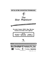 Star Headlight & Lantern The Star Phantom ULB42-3 Installation And Instruction Manual preview