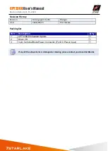 Preview for 3 page of Star Lake CPT330B User Manual