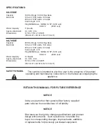 Preview for 3 page of Star Manufacturing International 8A-35SXE Installation And Operating Instructions Manual