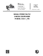 Star Manufacturing International CSD-1_PB Installation And Operating Instructions preview