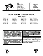 Preview for 1 page of Star Manufacturing International ULTRA-MAX 824M-LP Installation And Operating Instructions Manual