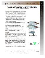 Preview for 1 page of Star Manufacturing Holman Proveyor 314HX Specification Sheet