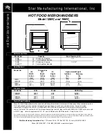 Preview for 2 page of Star Manufacturing Hot Food Merchandisers 12MC Specification Sheet