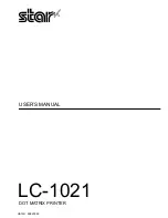 Star Micronics LC-1021 User Manual preview