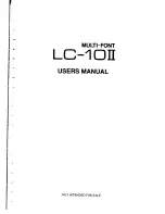 Preview for 1 page of Star Micronics LC-IOII User Manual