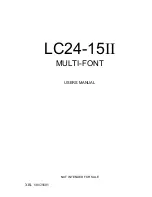 Preview for 1 page of Star Micronics LC24-15II User Manual