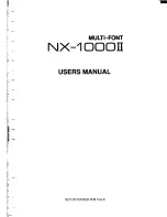 Предварительный просмотр 3 страницы Star Micronics MULTI-FONT NX-1000II User Manual