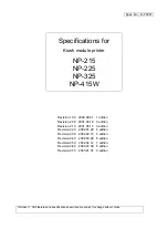 Preview for 1 page of Star Micronics NP-215 Specifications