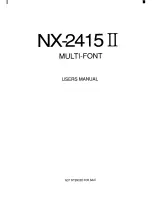 Предварительный просмотр 2 страницы Star Micronics NX-2415II User Manual