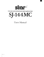 Star Micronics SJ-144MC User Manual preview