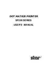 Star Micronics SP200 Series User Manual preview