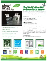 Star Micronics TSP100ECO Specifications preview